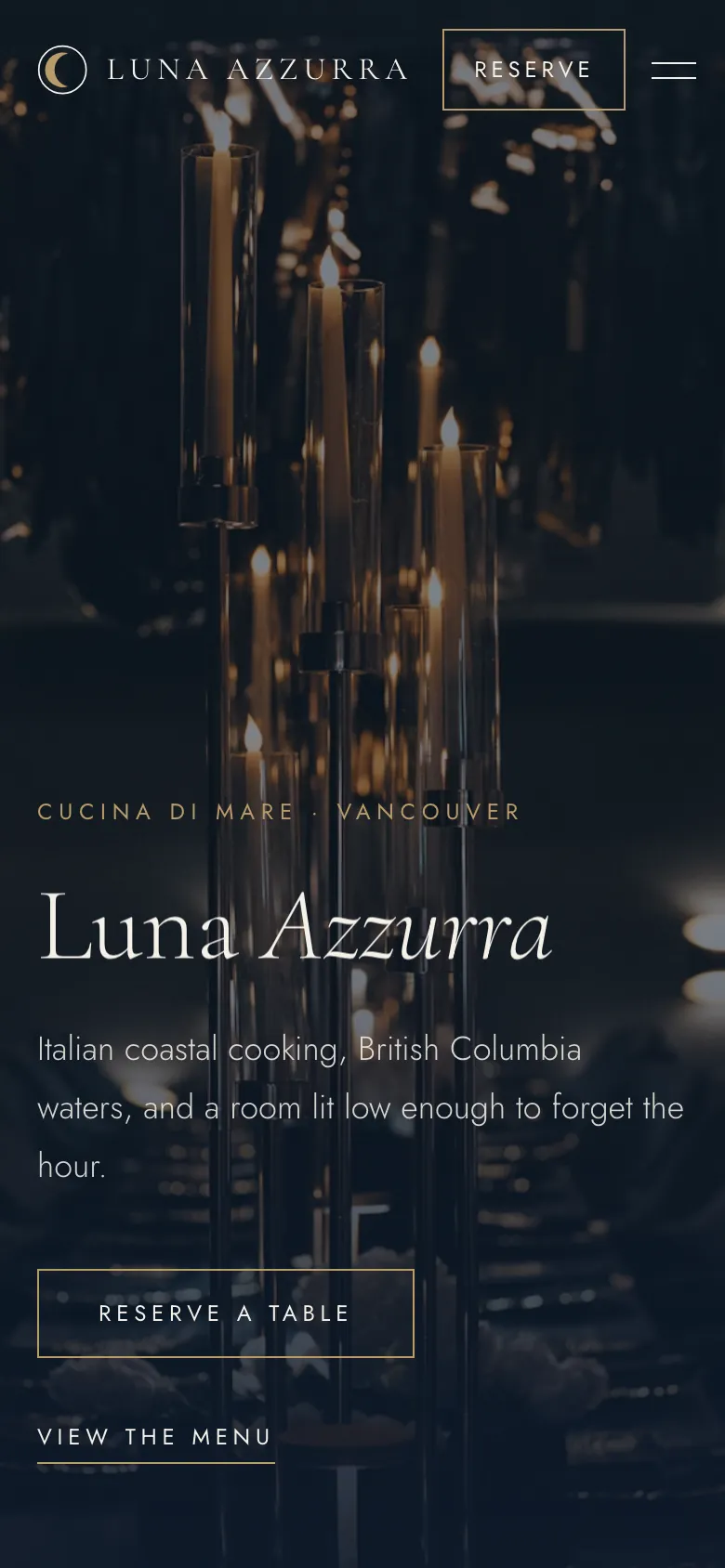 スマートフォンで見た Luna Azzurra